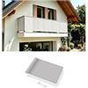 DSRDRFG Schermi Protettivi Frangivista Balcone 0.6x3.5m/60x350cm PES 220g/m² Telo Copertura Frangivista Frangivento per Recinzione Adatto per Balconi e Ringhiere e Giardino, Grigio chiaro