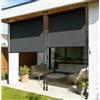 Hocamel Tenda verticale per esterni, tenda verticale senza foratura, tenda a rullo per balcone con manovella, protezione da sguardi indiscreti e protezione solare e dal vento, per balcone e giardino