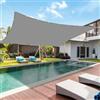 BCXDUOMI Vela Ombreggiante Impermeabile 2.8 x 3.6 m Protezione Raggi UV Tela Vela Ombreggiante Telo Tenda da Sole Antistrappo per Terrazza, Balcone, Piscina, Grigio Chiaro