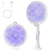Gluckluz Glückluz Racchetta Zanzare Elettrica Pieghevole 3800V 1800mAh 2 in 1 Scacciamosche Elettrico USB Ricaricabile Palette Schiacciamosche e Luce LED Adatto per Interni ed Esterni