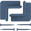 FlexiBorder 2 x 90 gradi angolo esterno grigio - bordo gommato - bordo giardino per prati - marciapiedi e aiuole
