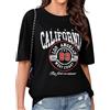 PASUDA T Shirt Donna Oversize Cotone Maglietta Manica Corta Estive Girocollo Taglie Forti Donna Magliette Tee Shirt con Stampa retrò Estiva Casual Sportiva Classica Comodi Tshirt Top (Bianco, L)