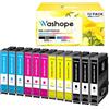 Washope Cartucce Compatibili per Epson 603 XL per Expression Home XP-2100 XP-3150 XP-3105 XP-3100 XP-4100 XP-2155 XP-3155 WF-2820 WF-2830 WF-2835 (Nero Ciano Magenta Giallo)