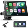 WERESOUND Schermo Per Auto Portatile con Carplay Wireless Andriod Auto,Display da 7 Pollici HD Touchscreen,Autoradio with Mirror Link, Bluetooth, Voice Control, Navigazione GPS,FM Trasmettitore, AUX, Airplay