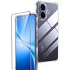 Rojeuinn cover per VIVO V60 Lite + 1 pezzo Vetro Temperato, Proteggi schermo ultra trasparente con durezza 9H, custodia protettiva morbida anticaduta e antipolvere -Trasparente