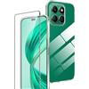 Rojeuinn cover per Honor X8b 5G +1 pezzo Vetro Temperato, Proteggi schermo ultra trasparente con durezza 9H, custodia protettiva morbida anticaduta e antipolvere -Trasparente
