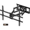 WHYFONE Supporto TV Parete da LED LCD 60 a 120 Pollici, Staffa TV con Movimento Inclinabile ed Estendibile, Braccio TVs con Doppio Braccio Articolato Ultra Resistente 125kg, VESA 200x100-1000x600mm