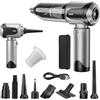 uxen Aspirapolvere Auto Senza Fili Portatile, Aspirabriciole 26000PA, Mini Aspirapolvere 4 in 1 Vacuum Cleaner, Aspira Briciole Potente Ideale per la Pulizia dell'auto e della Casa, Argento