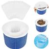 OFFCUP Calzini da Skimmer per Piscina, 12Pcs Skimmer Piscina, Pool Skimmer Socks, Calze da Filtro per Piscina, Filtro Skimmer Piscina per Rimuovere Detriti Foglie Capelli Insetti, Bianco