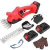 Ykall Cesoie per arbusti a batteria, 21 V, 2 in 1, 1260 giri/min, senza fili, per giardino e prato, con 2 batterie da 2500 mAh e caricatore(rosso)