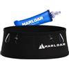 MARLOAR Marsupio Running Unisex Uomo Donna - Cintura Running Porta Cellulare, Chiavi e Accessori, Running Belt per Corsa, Trail e Fitness (BlackEdition, M)