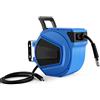 BATHWA Avvolgitubo per aria compressa da 15 m, attacco da 1/4, avvolgitubo ibrido, scatola per tubo flessibile da parete, 180°, avvolgitubo ad aria compressa, max. 20 bar, retrattile automatico, blu