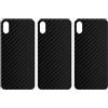 apgo BACK SKIN Film Pellicola protettiva Protezione Posteriore per Apple iPhone XS, skin sticker film foil vinyl Carbon Nero
