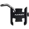 GHJVFDCVDS Porta Cellulare Moto Per NMAX NMAX25 NMAX155 125 155 2015-2024 Accessori Per Moto Specchietto Manubrio Supporto Per Cellulare Per GPS(Mirror Type Black)