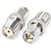 Fohevers 2 Pcs UHF SO239 PL259 femmina a F tipo maschio antenna RF coassiale adattatore