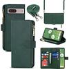 Cavor Cover Google Pixel 7 con Cordino,Flip Portafoglio Custodia in Pelle,[9 Porta Carte][Chiusura Magnetica],Custodia Libro Cover con Laccio per Google Pixel 7 - Verde Scuro