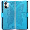 MOJIA Cover in Pelle per Vivo Y21 5G, Custodia Premium a Portafoglio con Interno Case in TPU e Porta Carte [Cinturino da Polso in Regalo]. Blu