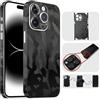 TF Skins Skin per iPhone 15 Pro Max, pellicola protettiva a 360°, super sottile e resistente (Shadow Black)