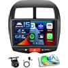 Inefala 4+64G Autoradio per Mitsubishi ASX 1/Citroen C4/Peugeot 4008 Android 15 mit 10'' In-Cell Schermo Soporta Wireless Carplay und Android Auto Mirror Link Radio FM/RDS GPS WIFI Bluetooth SWC