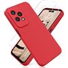 YiKaDa - Cover per Honor 200 Lite, con [2 Pack] Pellicola Protettiva in Vetro Temperato, Custodia Liquid Silicone Leggero - Rosso