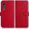 DENDICO Cover per Huawei P20 PRO, Premium Portafoglio PU Custodia in PU Pelle, Flip Libro TPU Bumper Caso per Huawei P20 PRO, Rosso