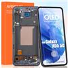 ARSSLY OLED Schermo per Samsung A55 5G, LCD Display per Galaxy A55 5G SM-A556 6,6 Pollici, Display Touch Screen Digitizer Ricambio Assembly + Riparazione Kit (Nero con Cornice, Supporto Impronte Digitali)