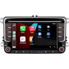 YZKONG Wireless Carplay Android Auto per VW Car Stereo HiFi Sound per VW Volkswagen Seat VW Golf Jetta Passat Caddy Tiguan MK5 Ricevitore con 7 pollici Radio Touch Screen Bluetooth AM FM USB DSP