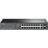 TP-Link Omada 16 porte Gigabit Easy Managed, Switch PoE, budget 150W, compatibile PoE+, distanza PoE fino a 250 m, ripristino automatico, VLAN, prevenzione loop automatica, senza ventola, gestito da