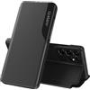 Fiyer Cover S21 Ultra Cover per Samsung S21 Ultra Pelle Sottile Clear Flip Folio Custodia a libro per Samsung Galaxy S21 Ultra Case 360 Full Body Antigraffio Cavalletto Stand Cover (nero)
