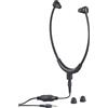 newgen medicals KH-100 Cuffie a mento cablate per TV e musica con jack da 3,5 mm, Nero
