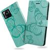 DENDICO Cover per Xiaomi Redmi 10C, Portafoglio Custodia in PU Pelle per Xiaomi Redmi 10C, Antiurto Cover a Libro con Slot per Carte, Verde