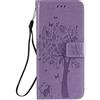 Fatcatparadise Cover per Samsung Galaxy A51 5G, Custodia Samsung A51 5G, Custodia Portafoglio a Libro in Pelle Flip Cover e TPU Silicone con Funzione Supporto Chiusura Magnetica (Lavanda)