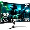 Minifire Monitor curvo da gioco 27 pollici MFG27C1 180Hz 1Ms 130% sRGB Monitor con altoparlante 1920 * 1080 Pannello VA (MFG27C1 con cavo HDMI)