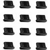 Bergmannswald 12 tappi antipolvere USB C nero per cellulare, laptop, tablet, smartphone USB 3.1 tipo C, tappo antipolvere USB C