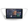 LIUYANYAN Autoradio 2 Din Bt Car Radio Car Play per Hyundai Solaris 2 Verna Accent 2017-2020 Compatibile con [Wireless] A-Pple Carplay Android Auto Bluetooth Am/Fm/Rds Radio, 4 Nucleo 1G+16G