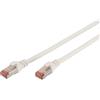 DIGITUS Cavo LAN Cat 6 - 3 m - S/FTP schermato - 1 Gbit/s - 250 MHz - PoE++ - AWG 27/7 - LSZH - Cavo di rete RJ45 - Compatibile con Cat6A e Cat7 - Bianco