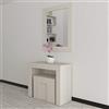VE.CA.s.r.l. Consolle Allungabile Marte con Panca allungabile Candy Fino a 3 Metri (Bianco larice)