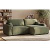 BUDWING Lauren Divano Letto 3 Posti - Chaise Longue Reversibile con Contenitore - Stile Moderno, Tessuto Resistente 380 g/m² - 269x158x96 cm - Verde Bosco