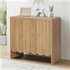 GuannCraft Credenza, armadietto in legno con ante incassate, ripiani regolabili, armadio elettrico, adatto per l'ingresso di appartamenti e l'organizzazione di armadi.