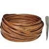 Feyart 34,75 m 8 mm Rattan per tutte le stagioni + Utensile per intreccio, Kit di riparazione per set di mobili da giardino in rattan, tavolo, sedia, divano, legno, marrone