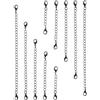 PATIKIL Estensore Collana da 2/3/4/5/6 Pollici, 10Pz Chiusure Collana Prolunghe Catena Estensione per Collane Braccialetto Gioielli Fai da Te, Nero