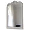 Loberon Aubais Specchio - Ricchi Ornamenti Effetto Stucco - Accurata Lavorazione a Mano, Bianco Antico