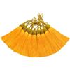 Makhry 20pcs 15.5cm / 6 Pollici Nappe Segnalibro Filo di Seta con Loop di 2 Pollici Cavo e Piccolo Nodo Cinese per la Creazione di Gioielli, Souvenir, Segnalibri, Accessorio Mestiere Fai da te (oro reale)
