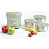 BABYBOO Scaldapappe Portatile + Set Contenitori Interni in Acciaio Inox Bundle - Scaldabiberon e Pappa con Batteria, Controllo App, 2 Contenitori + 2 Coperchi, Senza BPA, per Casa e Viaggio