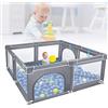 LARS360 Box per bambini, 200 x 180 cm, con base antiscivolo, parco giochi di sicurezza portatile, per gattonare
