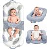 Asstikoo 3 in 1 Baby Lounger, marsupio portatile per neonati, 0 - 24 mesi, cuscino pieghevole e supporto per seggiolino per bambini, fodera rimovibile in 100% cotone e velluto, double face, ideale