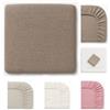 BABEES Rivestimento per fasciatoio in 100% mussola di cotone, per fasciatoio da 85 x 75 cm e 75 x 75 cm, morbido rivestimento traspirante e lavabile, motivo: stelle, grigio cioccolato