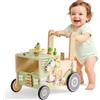 ROBUD Girello per Bambini da 1 a 2 Anni, Bambini Girello in Legno, Centro Attività Montessori per L'apprendimento di Bambini e Bambine, Regalo per Bambini 10 Mesi+ (Velocità e Altezza Regolabili)