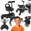 Moby-System Pedana Universale con Sedile per Passeggino - Ruote LED Ammortizzate, Seggiolino Aggiuntivo e Tavolette Portatili, Compatibile con la Maggior Parte dei Passeggini
