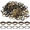 QUARKZMAN 100 Set Di Occhielli, Occhielli In Ottone Autoportanti Da 10mm Con Rondelle Per Cinture, Scarpe, Abbigliamento, Nuclei Di Perline, Progetti Fai Da Te, Bronzo